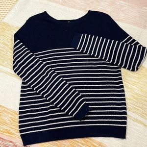 Downeast Blue and white striped sweater.